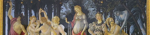 Sandro Botticelli: Primavera, um 1482. Quelle: Wikimedia Commons (Livioandronico2013)