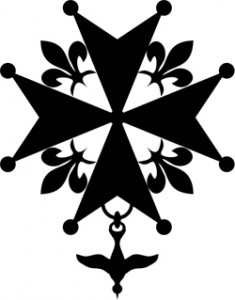 Hugenottenkreuz; am 11.05.2008 bei Wikimedia Commons hochgeladen von Syryatsu; Quelle: Création personnelle
