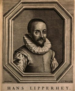 Hans Lipperhey in einer Abbildung aus dem Buch: Borel, Pierre: De vero telescopii inventore,: cum brevi omnium conspiciliorum historia. 1655.