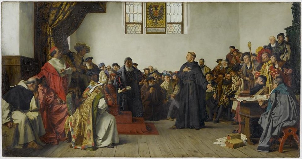 Luther auf dem Reichstag zu WormsAnton von Werner, 1877 (Replik nach dem Original von 1870); Wikimedia Commons (public domain)