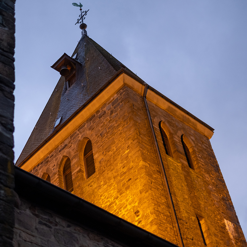 Jakobus-Kirche in Breckerfeld, erbaut im Spätmittelalter ab 1390 (heute evangelisch). 