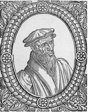 Guillaume Farel; aus: Lukas Vischer et al., Ökumenische Kirchengeschichte der Schweiz, Fribourg / Basle 1994, p. 123 (Wikimedia commons, public domain)